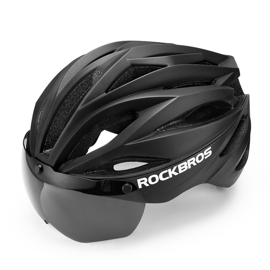 ROCKBROS Trail Helmet with Magnetic Goggles, Ionic+? Technology, and Adjustable Fit