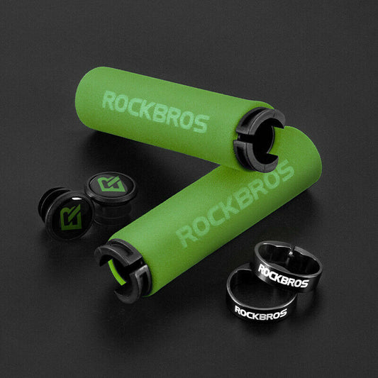 ROCKBROS Silicone Sponge Bike Handlebar Grips - Soft, Anti-Skid, 13cm