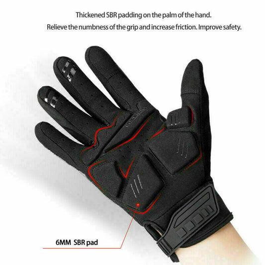 ROCKBROS Winter Riding Cold Warm Motorcycle Gloves Bicycle Gloves Touchscreen-S210