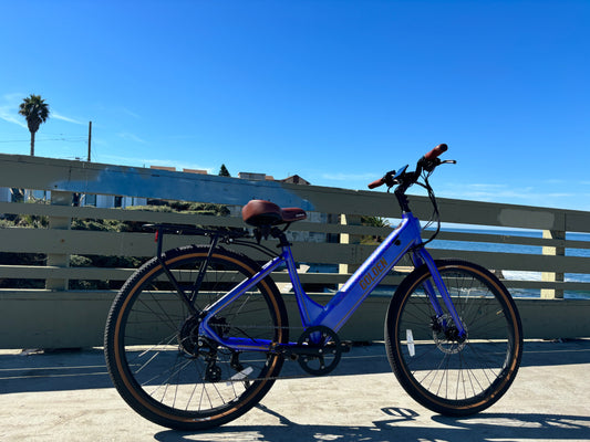 Custom Blue Monday 500 w Electric e - Moto Style eBike 27.5x2.2 Urban tire electric bike - eBikes - EBIKE|1531 eBike Super Shop