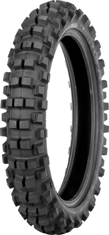 eMoto Shinko 525 "Cheater" 87-4383S 90/100-16 dirt bike tire, made for Talaria, Surron, ERIDE Pro, and Throne, available at eBike Super Shop, offering exceptional traction and performance on rugged off-road trails for eMoto dirt bikes.