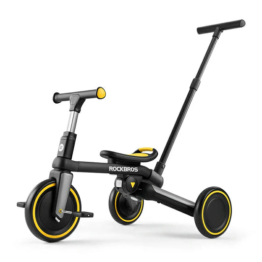 ROCKBROS 3-in-1 Kids Tricycle with Adjustable Seat and Removable Pedals