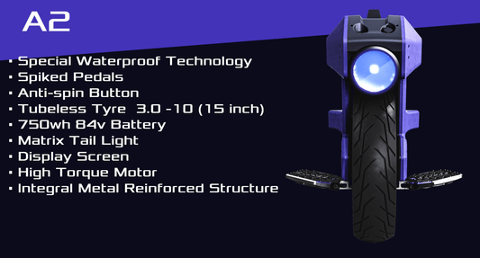 Begode A2 Electric Unicycle - EUC - sku - 45812313030910 eBike Super Shop