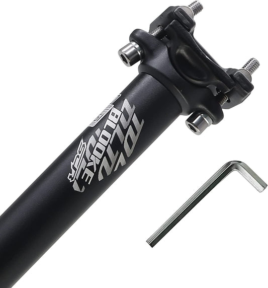 Bike Seat Post Alumium Alloy Adjustable 25.4/27.2 x 400mm - Bicycle Seatposts - SHP - SP272400BLK eBike Super Shop