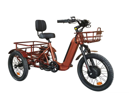BREEZY Electric Trike 3 Wheel eBike 20" X 4" GTX - 48v 500 w Fat Tire Electric Tricycle - Trike eBike - BREEZ|COPPE|2869 eBike Super Shop