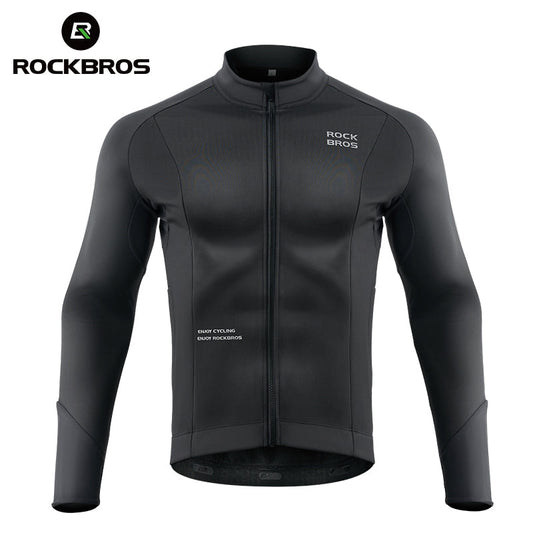 Men’s Cycling Fleece Jersey Long Sleeve for 32–50°F