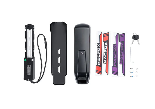 Product image of the Macfox X2/X2 Pro eBike Battery Upgrade Kit, showing the battery pack designed for electric bikes.