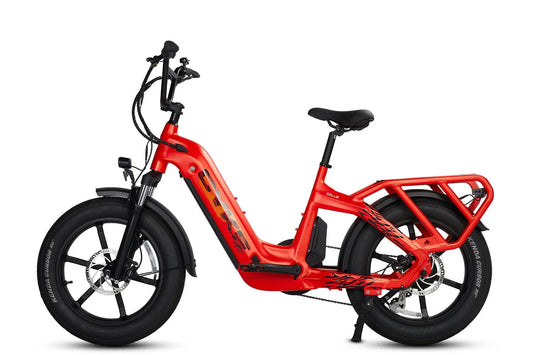 Orange eBike CYKE Collie Cargo electric cargo bike with 48v 750w motor and mini fat tires, product image