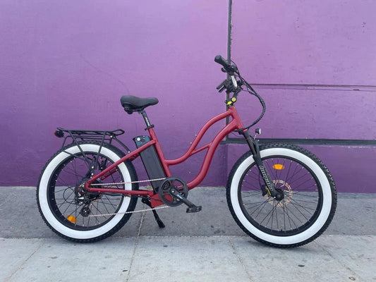 eBike Tires 24" x 3" White Wall Knobby for Fat Tire Electric Bike