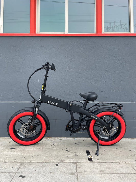 eBike Tires 26" x 4" Red Wall Black Knobby for Fat Tire Electric Bike