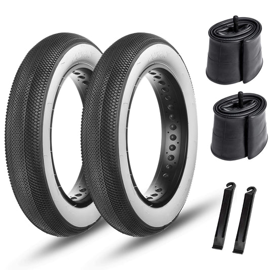 HyperPave - 20“x4” / 26“x4” - Bicycle Tires - SHP - EbFT204_WHT*2+TB204pair eBike Super Shop