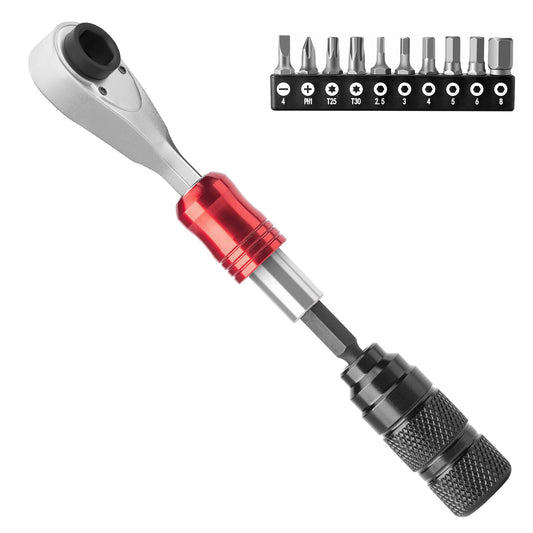ROCKBROS 1/4-Inch Ratchet Socket Wrench Set 2.5-8mm Allen Hex Torx Sockets for Road Mountain Bike Maintenance