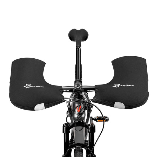 ROCKBROS Winter Bike Handlebar Mittens - Windproof Thermal Pogies for MTB