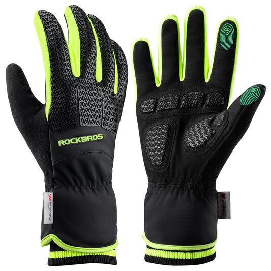 ROCKBROS Winter Cycling Gloves, Windproof Thermal Touchscreen Gloves for Men Women