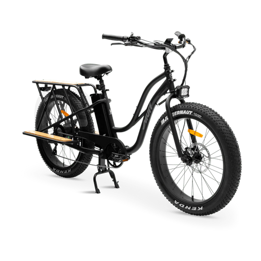 MURF Alpha Cargo Fat Tire Electric Cargo Beach Cruiser eBike - 52v 750 w Electric Cargo eBike - Cargo eBike - MURF|BLACK|2305 eBike Super Shop