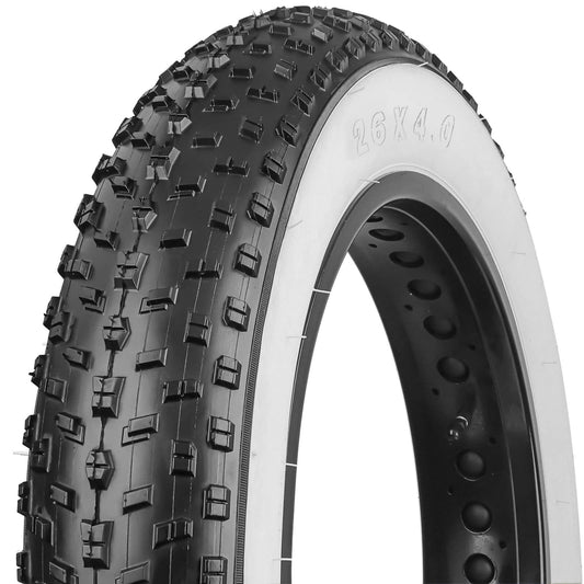 Raider White - Wall - 20×4.0 / 26×4.0 - Bicycle Tires - SHP - HY8003_264WHT eBike Super Shop
