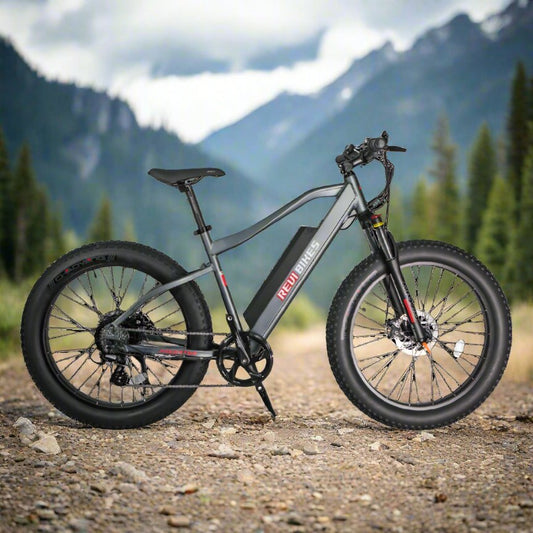 REVI Predator 750w Step Over Ebike 26x4 Fat Tire Electric Fat Tire Mountain eBike - Mountain eBike - REVI|MOUNT|BLACK|0033 eBike Super Shop