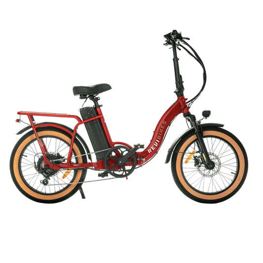 REVI Rebel 2 750w Step Thru Ebike 20x3 Fat Tire Electric Folding eBike - Folding eBike - REVI|FOLDI|RED|0038 eBike Super Shop