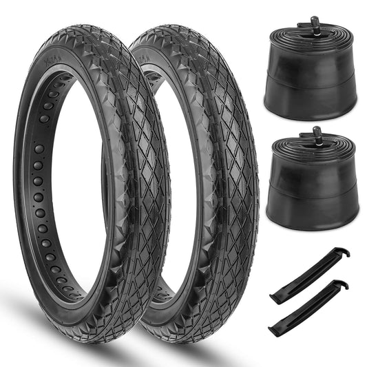 Rhombus Plus - 26”x4“ - Bicycle Tires - SHP - EbFT904_264BLK*2+TB206pair eBike Super Shop