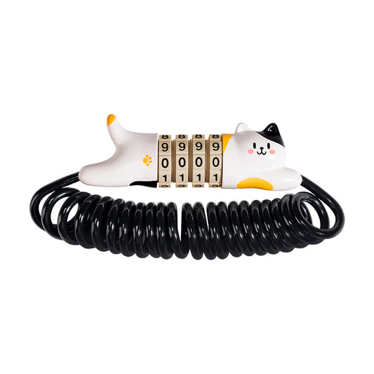 ROCKBROS Cute Cat Password Bike Helmet Lock 51.2 inch 130 cm