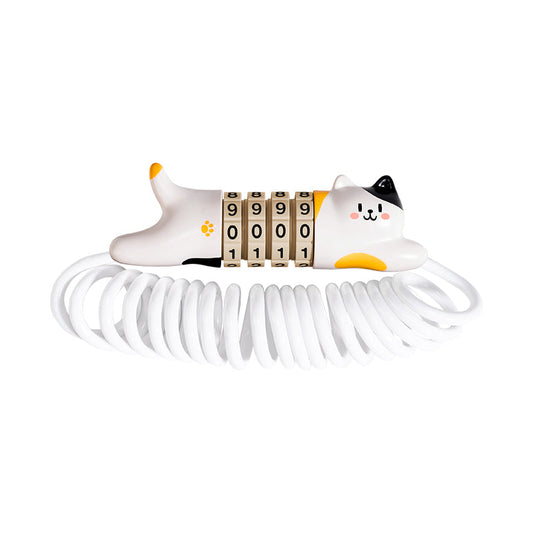 ROCKBROS Cute Cat Password Bike Helmet Lock 51.2 inch 130 cm