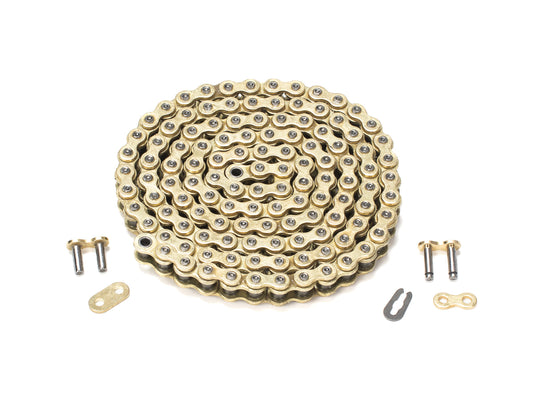 Stomp Ebox EBOX Upgrade Chain 219H, 122 link, product image showing the motorcycle chain coiled with visible link details.