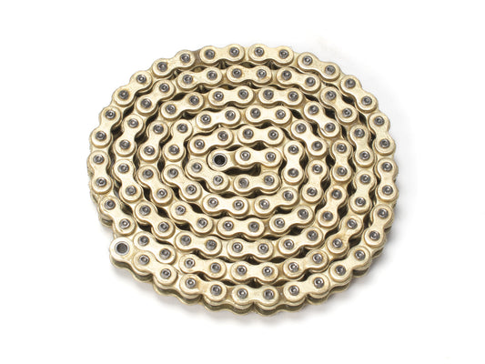 Stomp Ebox EBOX Upgrade Chain 219H, 122 link, product image showing the motorcycle chain coiled with visible link details.