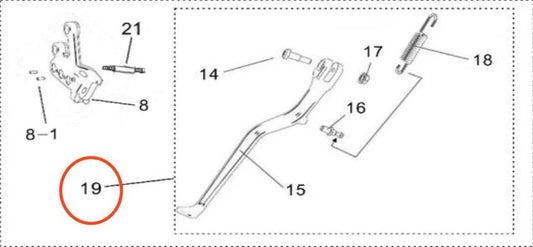 Surron Light Bee Kickstand - Parts - 41550 - YQ2A - 0000 eBike Super Shop