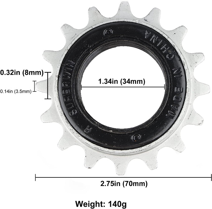 16T Single Speed Bike Freewheel - Bicycle Cassettes & Freewheels - sku - 43342395703521 eBike Super Shop