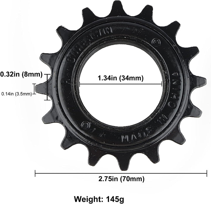 16T Single Speed Bike Freewheel - Bicycle Cassettes & Freewheels - sku - 43342395703521 eBike Super Shop