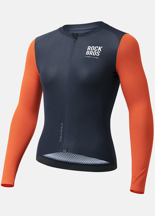 【ROAD TO SKY】 ROCKBROS Cycling Clothes Women's Long-Sleeved Jersey Summer Mountain Road Bicycle Sportswear