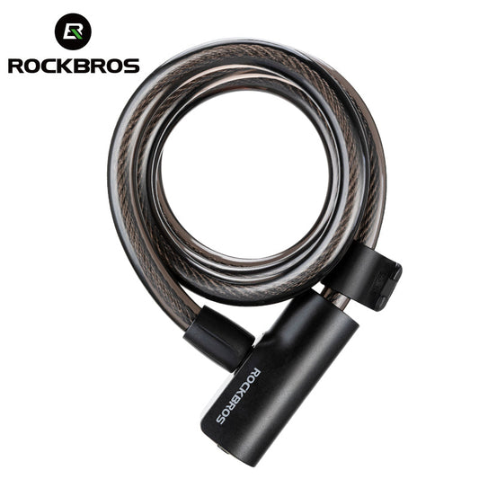 ROCKBROS Steel Cable Bike Lock - Anti-theft, Portable, Waterproof