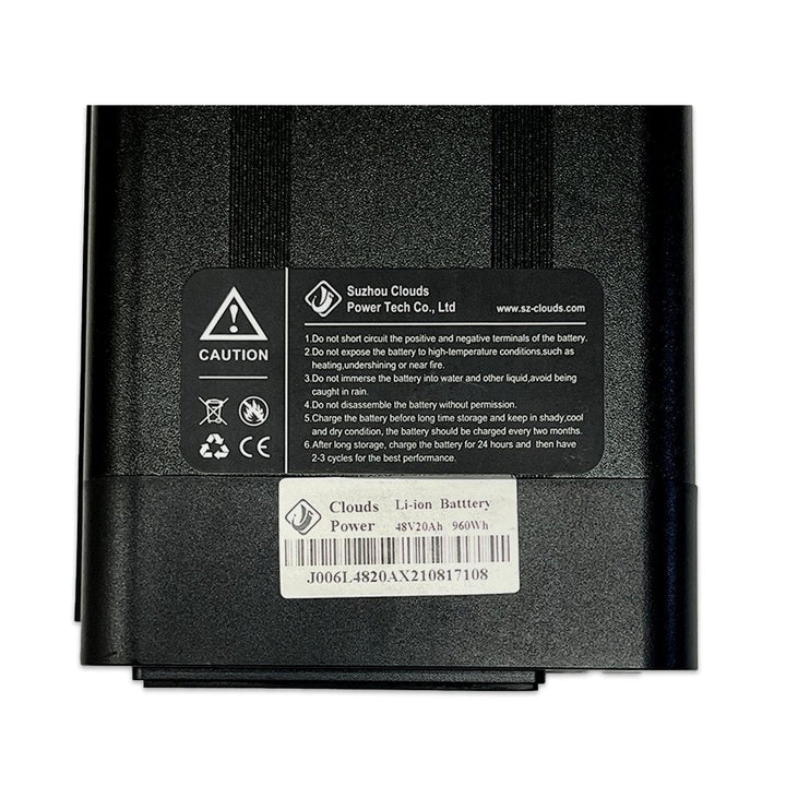 48V 20AH eBike Battery - Silver Fish/Seat Tube Style Battery - 3 Pin XLR for Coastal Cruiser - Parts - 210000001327 eBike Super Shop