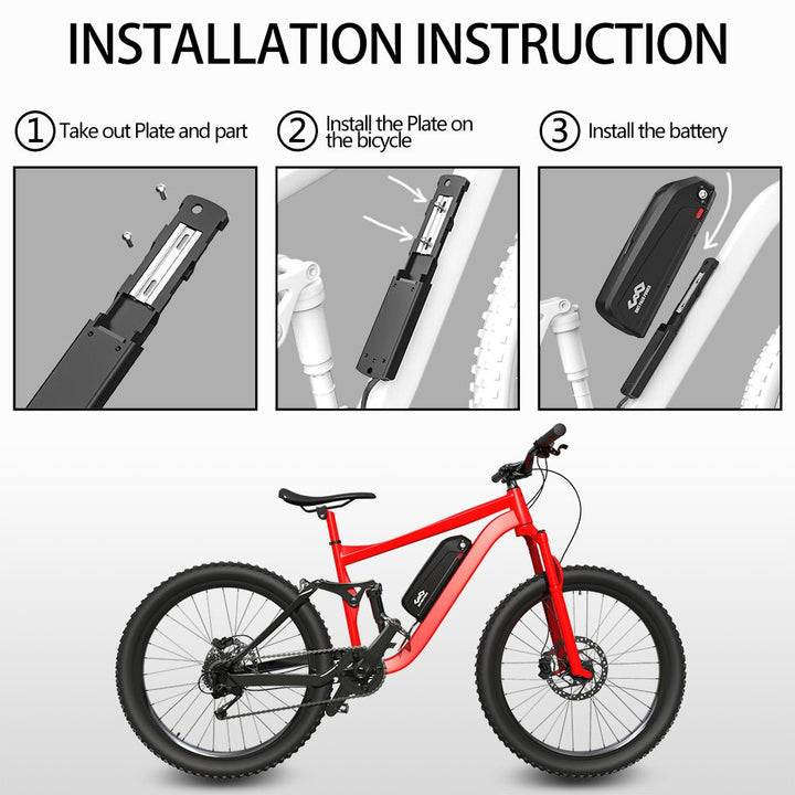 48V10AH 0 - 1000W Electric Bicycle Lithium Battery - bicycle parts - SHP - S039 - 48V10AH eBike Super Shop