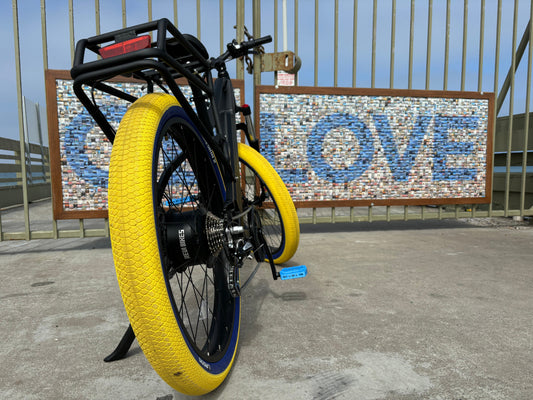 Custom Yellow Predator 750 w Electric Urban eBike