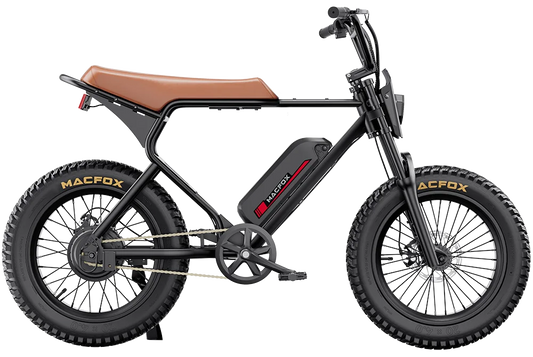 MACFOX X1S Commuter Electric e-Moto Style eBike-Step Over 500 w Electric Mini Fat Tire eBike