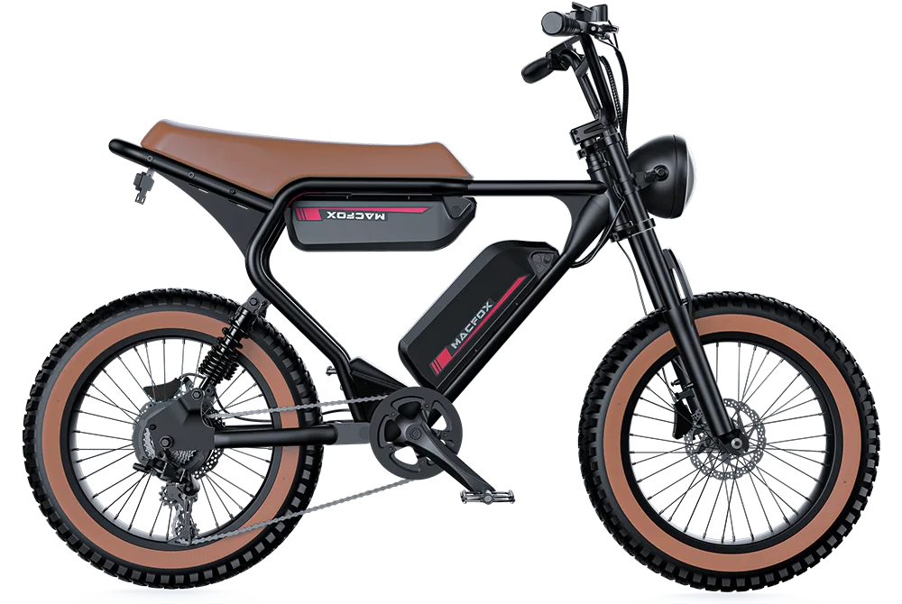 **Pre Order May 22nd** MACFOX X2 Electric Fat Tire Mountain eBike-Step Over 750 w Electric e-Moto Style eBike - Pre-Order for Shipping end of May 2025