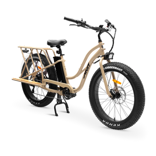 MURF Alpha Cargo Fat Tire Electric Cargo Beach Cruiser eBike-52v 750 w Electric Cargo eBike