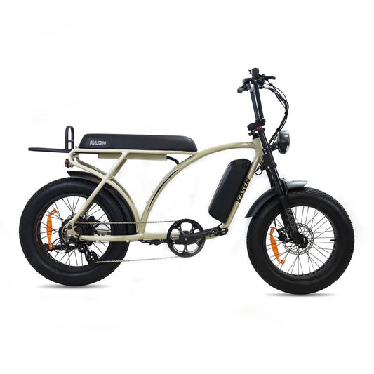 Red Kasen Kabbit Classic eBike packaged inside a white box, product image on a white background.