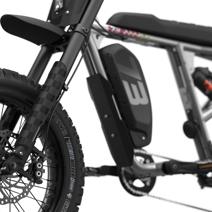 SUPER73 R Adventure Series Limited Edition
THE RUGGED RUNNER 750 w Moto Ebike 20x4.5 Road Electric Road eBike - Assembled in store