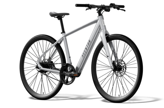Aventon Soltera 3 ADV electric bike in Sterling color, side view, displayed against a white background