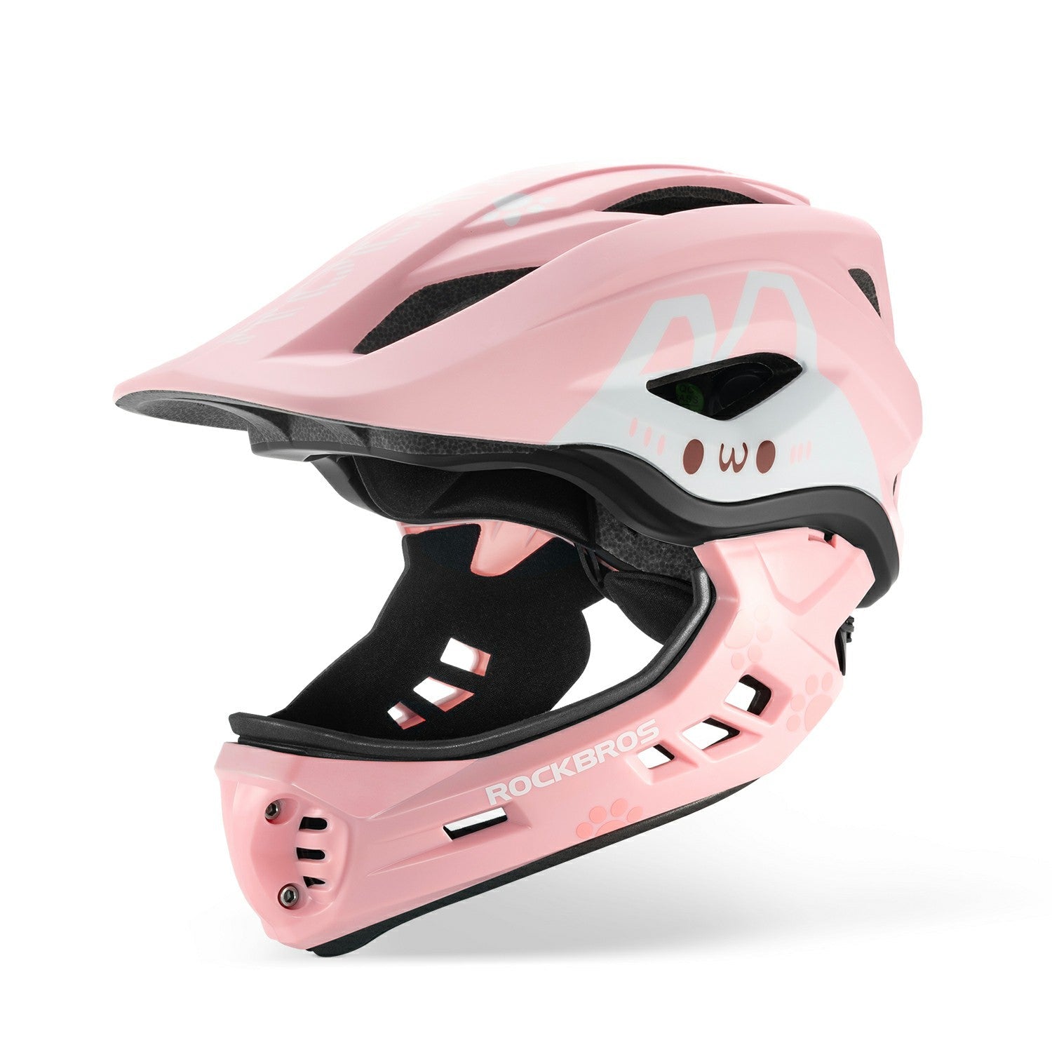 full face kids motorcycle helmets Kids Full-Face Bike Helmet Cartoon for Boys and Girls, Black / M