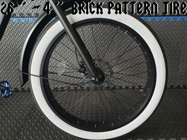 Custom Cheetah Plus Blue Bell Edition Electric Fat Tire eBike – 750W Retro Style by REVI - Cheetah Cafe Racer - CHEEATH|CUSTOM|BLUEBELL|0772 eBike Super Shop