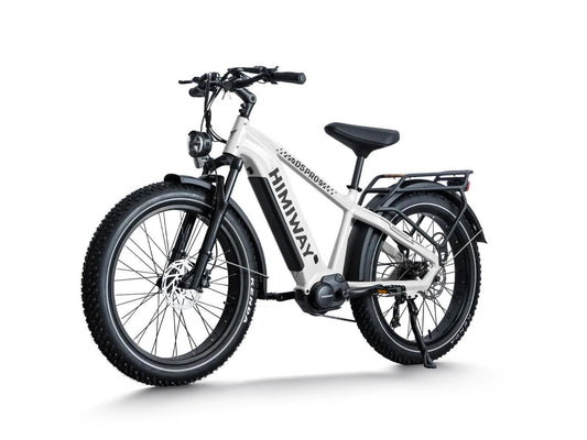 White Himiway D5 Pro Step Over electric bike, side view, displayed on a plain background.