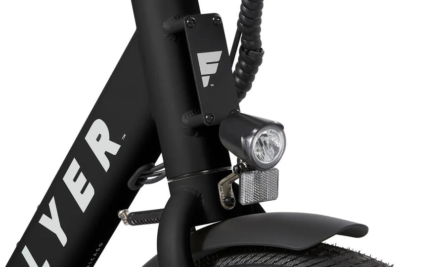 Black RADIO FLYER Via 500w Step Thru electric cargo eBike with 24x2.4 street tires, product image
