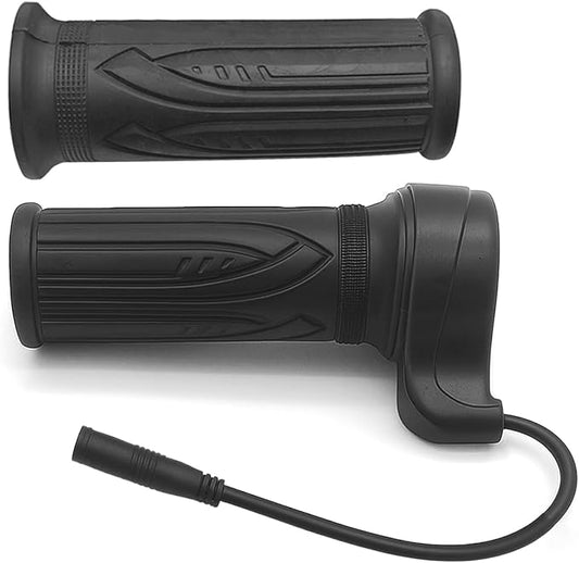 Black full twist throttle part for Super73 e-bike, designed for handlebar installation, shown against a plain background.