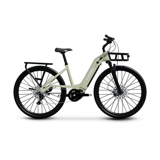 Mint green eBike Superhuman Moonrider, side view, showcasing sleek frame and modern design