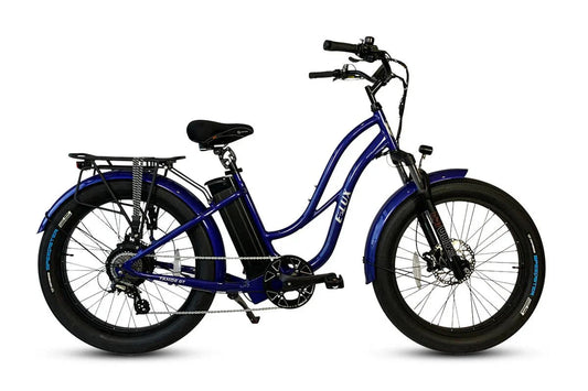 ELUX Tahoe GT 750 w Step Thru eBike 26x3.5 Fat Fat Tire Electric Beach Cruiser eBike