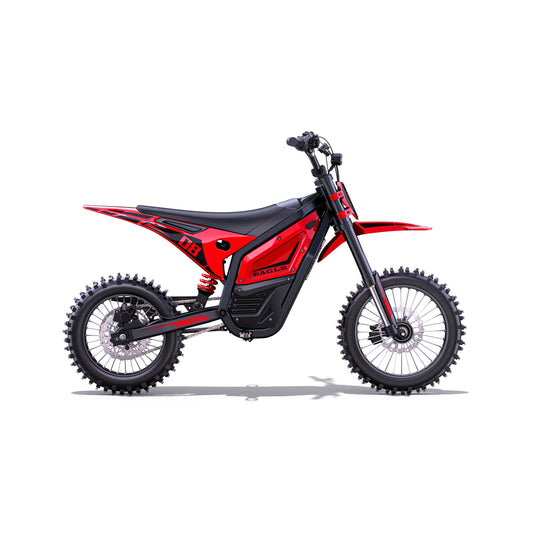 Engwe Eagle electric bike in black and red color, side view, displayed on a white background.