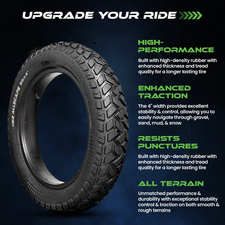HEB ALLSCAPE® Fat Tires - 24" x 4" SET of 2 Fat Tires - Parts - 24x4 eBike Super Shop